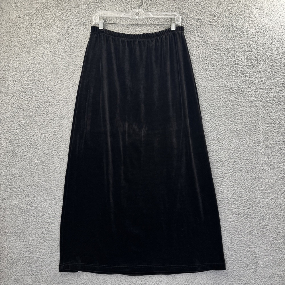 Vintage Carolina Colours Black Velvet Maxi Skirt Whimsigoth Witchy Women Large